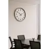 Sade Ve Şık Krom 52 Cm Metal Dekoratif Duvar Saati