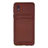 Samsung Galaxy A01 Core Kılıf Kelvin Kartvizitli Silikon - Bordo