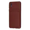 Samsung Galaxy A01 Core Kılıf Kelvin Kartvizitli Silikon - Bordo