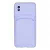Samsung Galaxy A01 Core Kılıf Kelvin Kartvizitli Silikon - Lila