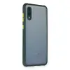Samsung Galaxy A02 Kılıf Miami Şeffaf Silikon - Koyu Yeşil