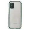Samsung Galaxy A02s Kılıf Miami Şeffaf Silikon - Koyu Yeşil