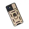 Samsung Galaxy A04e Kılıf Pars Lens Yüzüklü Silikon - Gold