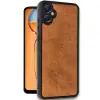 Samsung Galaxy A05 Kılıf Aras Deri Kapak - Taba