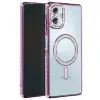 Samsung Galaxy A06 Joke Simli Magneticsafe Kılıf - Derin Mor