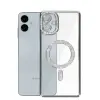 Samsung Galaxy A06 Joke Simli Magneticsafe Kılıf - Gümüş