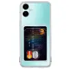Samsung Galaxy A06 Kılıf Kart Şeffaf Silikon - Şeffaf