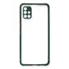 Samsung Galaxy A71 Kılıf Miami Şeffaf Silikon - Koyu Yeşil
