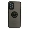 Samsung Galaxy A72 Kılıf Montreal Yüzüklü Silikon Kapak - Siyah