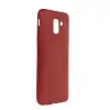 Samsung Galaxy J6 Kılıf First Silikon - Bordo