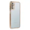 Samsung Galaxy M23 Kılıf Razer Lensli Silikon - Gold