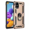 Samsung Galaxy M51 Kılıf Sofya Yüzüklü Silikon Kapak - Gold