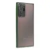 Samsung Galaxy Note 20 Ultra Kılıf Razer Lensli Silikon - Yeşil