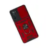 Samsung Galaxy S20 Fe Kılıf Pars Lens Yüzüklü Silikon - Kırmızı