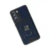 Samsung Galaxy S21 Fe Kılıf Pars Lens Yüzüklü Silikon - Lacivert