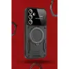 Samsung Galaxy S24 Fe Kılıf Joy Lens Standlı Kapak - Siyah