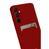 Samsung Galaxy S24 Fe Kılıf Kelvin Kartvizitli Silikon - Kırmızı