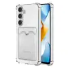 Samsung Galaxy S24 Kılıf Kart Şeffaf Silikon - Şeffaf