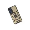 Samsung Galaxy S24 Kılıf Pars Lens Yüzüklü Silikon - Gold
