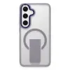 Samsung Galaxy S24 Tork Magsafe Standlı Kapak - Lila
