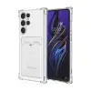 Samsung Galaxy S24 Ultra Kılıf Kart Şeffaf Silikon - Şeffaf