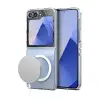 Samsung Galaxy Z Flip 6 Kılıf Magneticsafe Şeffaf Silikon - Şeffaf