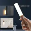 Sensörlü Usb Şarjlı Mıknatıslı Taşınabilir Duvar Aplik Masa Lambası Ahşap Görünümlü Gün Işığı