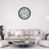 Silver Elegance 40 Cm Krom Metal Duvar Saati