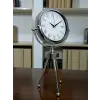 Silver Heritage Üç Ayaklı Krom Metal Masa Saati