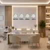 SilverLine 4’lü 36 Cm Krom Metal Tabelalı Dünya Saat Seti