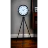 Siyah & Beyaz Saf Sade Tasarım Tripod Ayaklı Saat