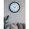 Siyah Klasik & Şık 40 Cm Metal Duvar Saati
