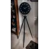 Siyah Lüks Sade Tripod Ayaklı Saat