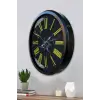 Siyah Mermer Desenli 52 Cm Metal Duvar Saati
