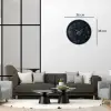 Siyah Mermer Desenli Görünümlü 36 Cm Duvar Saati