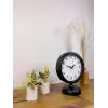 Siyah Metal Dekoratif Masa Saati 25×20 cm