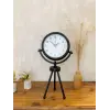 Siyah Metal Mini Tripod Dekoratif Masa Saati 45×26 cm