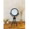 Siyah Metal Mini Tripod Modern Masa Saati 45×26 cm