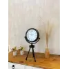 Siyah Metal Mini Tripod Roma Rakamlı Masa Saati 45×26 cm