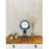 Siyah Metal Mini Tripod Zarif Masa Saati 45×26 cm