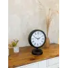 Siyah Metal Roma Rakamlı Masa Saati 25×20 cm