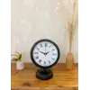 Siyah Metal Roma Rakamlı Masa Saati 25×20 cm