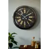 Siyah Roma Rakamlı 52 Cm Metal Duvar Saati