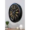 Siyah Roma Rakamlı 52 Cm Metal Duvar Saati