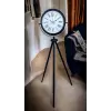 Siyah Roma Rakamlı Lüks Tasarım Tripod Ayaklı Saat