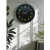 Siyah Standart 40 Cm Metal Dekoratif Duvar Saati