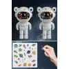 Stickerlı ,Kumandalı ASTRONOT Model Gece Lambası