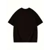 Thousand Baskılı Oversize Bisiklet Yaka T-shirt - Siyah