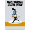 Tripod Telefon Tutucu Kumandalı Mikrofon Led Işık Vlog Video Kayıt