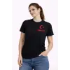 TÜRKİYE Ay Yıldız Baskılı Taraftar Forma T-Shirt - Siyah